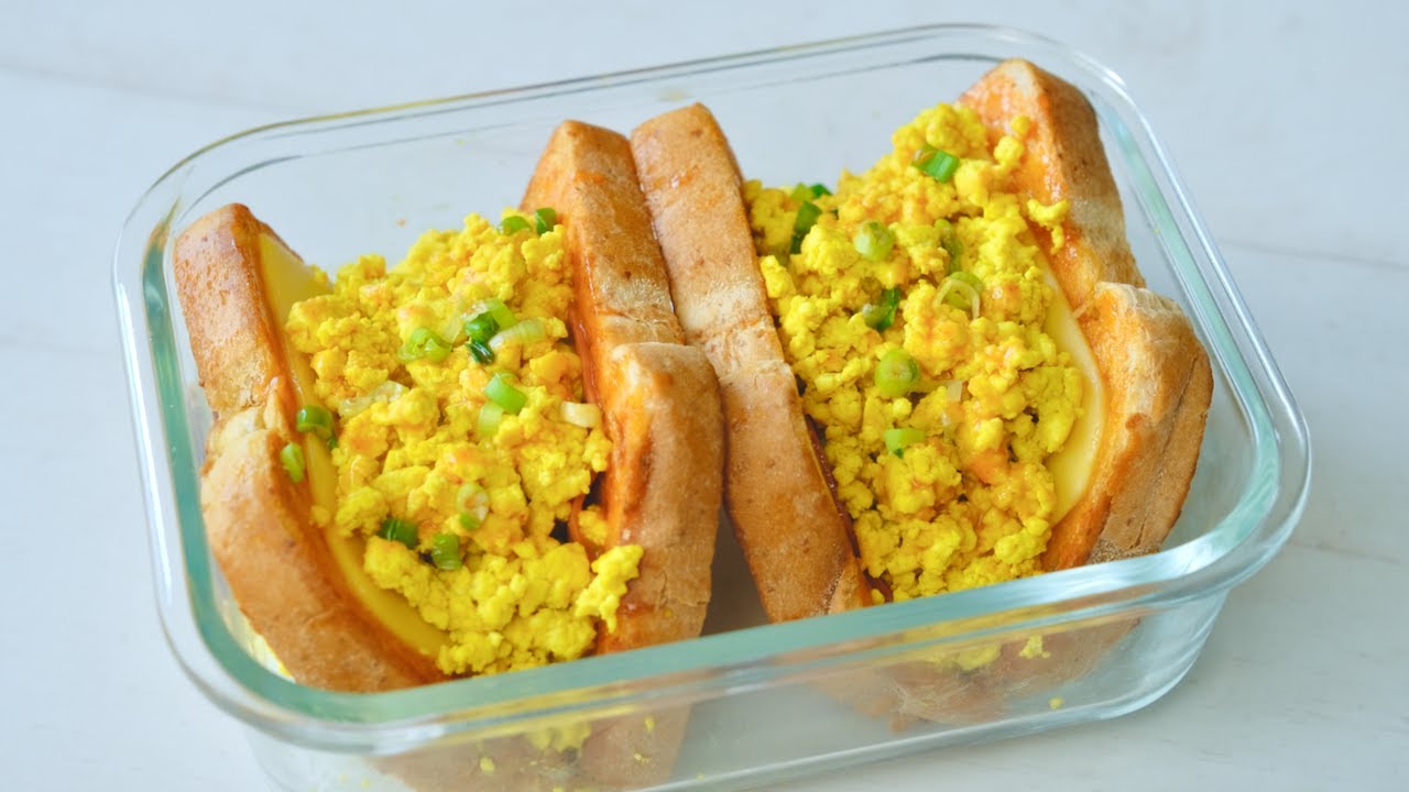 Make this delicious Korean egg sandwich for breakfast! Street food recipe [Vegan]