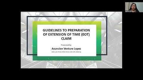 Guidance on Preparation of EOT Claim