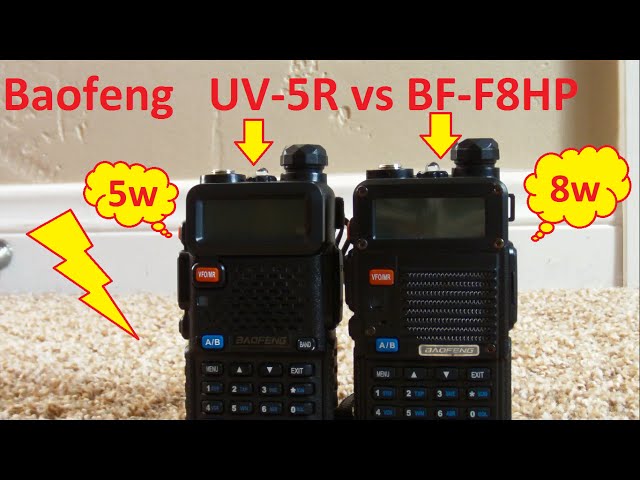 Baofeng UV-5R vs Baofeng BF-F8HP 