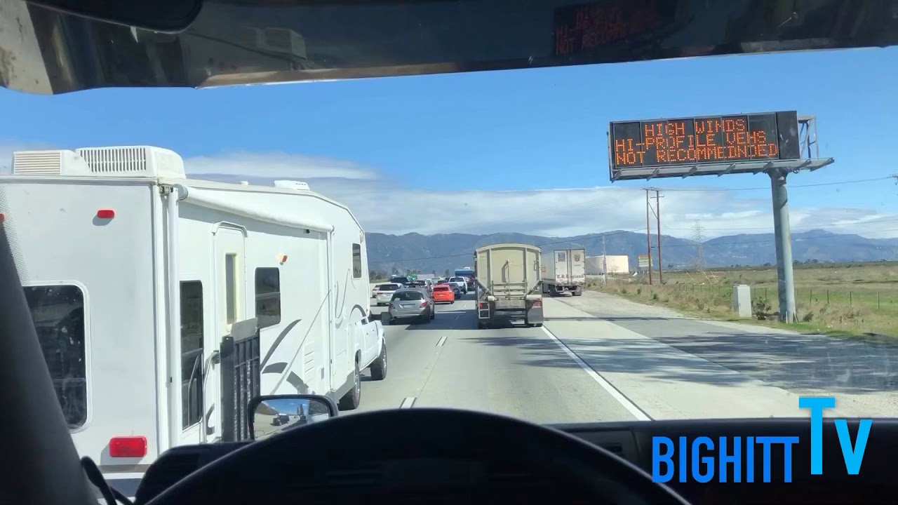 High winds Cajon pass California YouTube