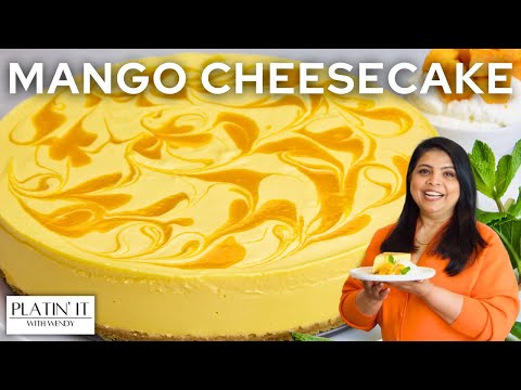Super EASY No-Bake Mango Cheesecake