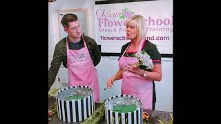 Brian from Central Floral Supplies Learns to make Flowery Hat Boxes
