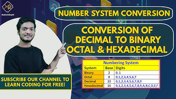 Conversion of Decimal to Binary, Octal, and Hexadecimal | Number System conversion | C Programming