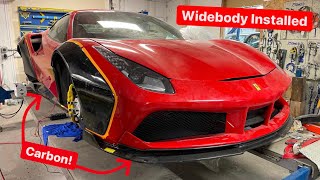 LIBERTY WALK FERRARI WIDEBODY INSTAL DONE!  *ITS SOOO WIDE*