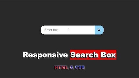 Search bar используя HTML & CSS шаг за шагом || Responsive Search Bar using pure HTML & CSS