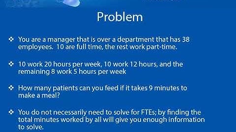 FTE word problem explained