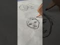 Let's learn how to draw a human face step by step #facedrawing #shorts