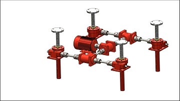 Screw Jack System 4 sets H Configuration / Screw Jack Mechanism