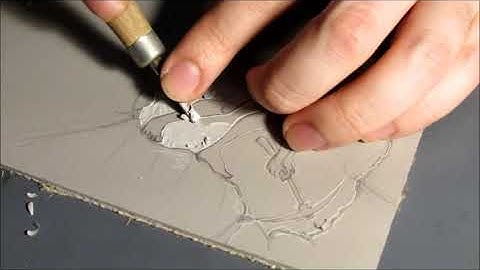 Part 2 - Art Process - Starting a Linocut Printmaking Series (time lapse linocut)