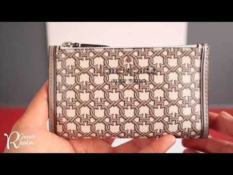 Kate Spade New York Morgan Flower Bed Embossed Saffiano Leather Small Slim  Bifold Wa SKU: 9879316 