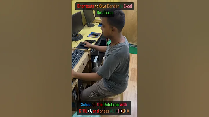 Shortcuts to Give Border in Excel😱✅ #shorts #shortsvideo #youtubeshorts