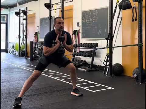 Band Resisted Lateral Goblet Lunge - YouTube
