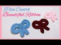Membuat pita rajut | crochet cute ribbon