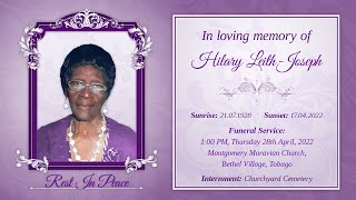 In Loving Memory of Hilary Leith-Joseph 28.04.2022