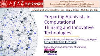 Preparing Archivists in Computational Thinking and Innovative Technologies