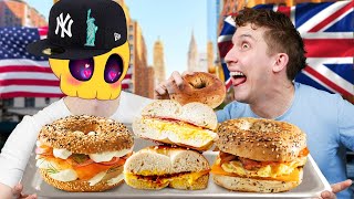 New Yorker Reacts to Brits Trying the Best Bagels in New York