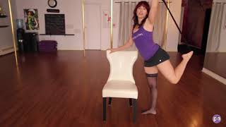 Burlesque Inspired Stocking Peel "Standing Beside Chair" Tutorial