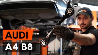 Kaip pakeisti galiniai vikšro valdymo svirtis AUDI A4 B8 Sedanas [AUTODOC PAMOKA]