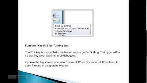 Firebug Debug Tool Video Part 2