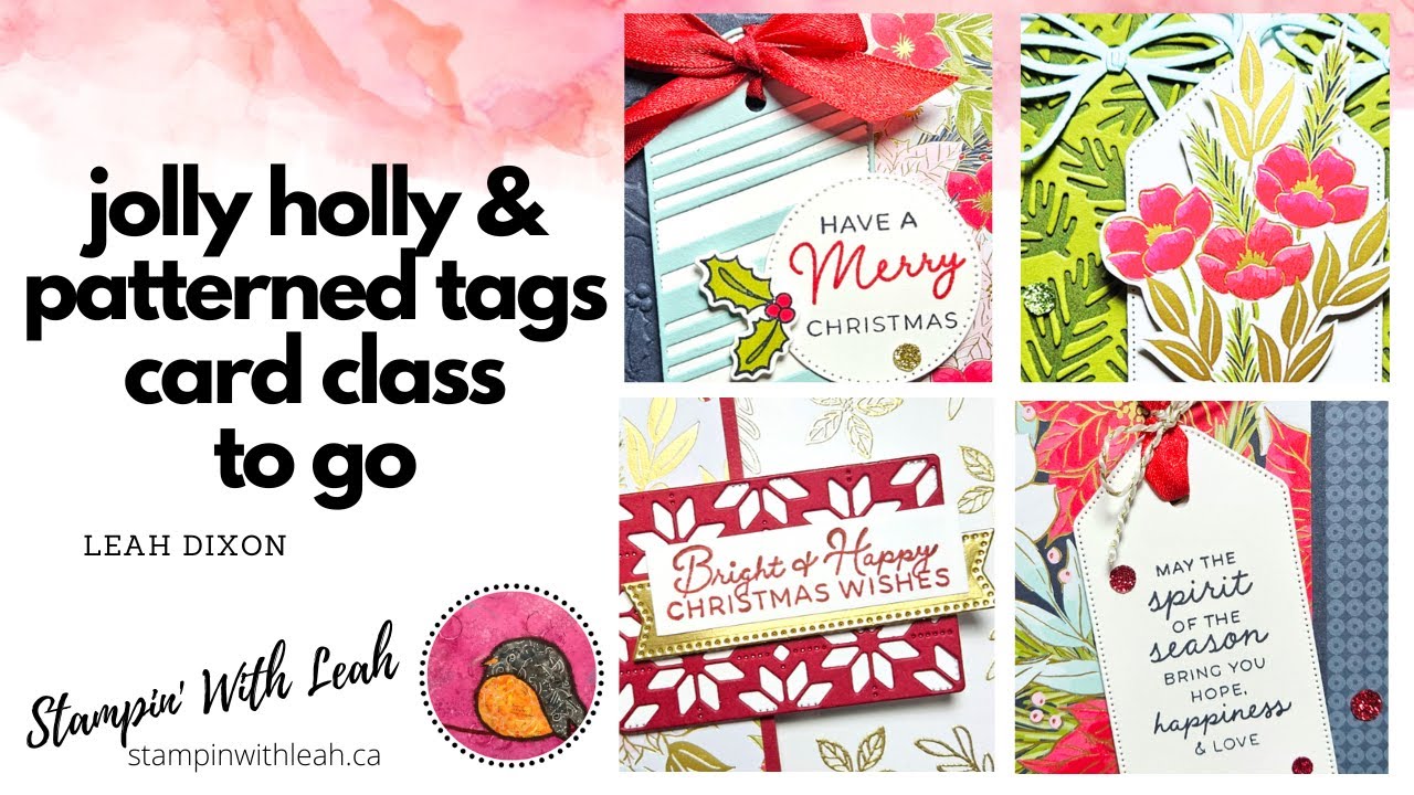Jolly Holly & Patterned Tags LIVE Cardmaking!