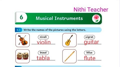 3rd std English term 2 unit 6 musical instruments English work book ans key pg no 75-91class 3 malar