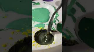 Testing If Black And Yellow Really Makes Green!! #shorts #paint #paintmixing Details