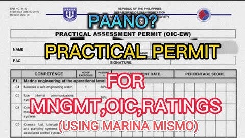 Paano kumuha ng Practical Assesment Permit (Marina new System)