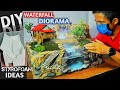 Amazing Realistic Waterfall Diorama (HOW TO MAKE AMAZING WATERFALL) with Styrofoam + Cement