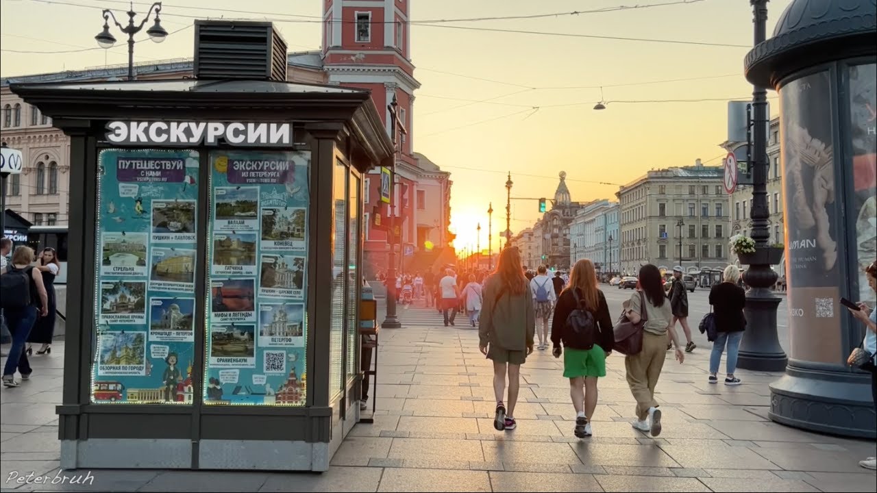 Sunset in Saint Petersburg, Russia