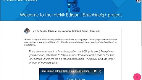 Intel® Edison | BrainHack(); | The Big Introduction
