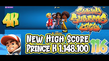 Subway Surfers City - Gameplay Walkthrough Episode 116 - Prince K New High Score (1,148,100)