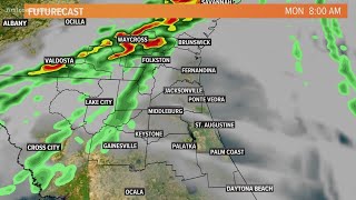 Tornadic threat along First Coast as severe thunderstorms approach