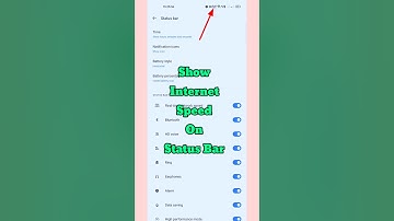 How to show interest speed on status bar || Internet speed ko enable kaisa kara ||#shorts#viral