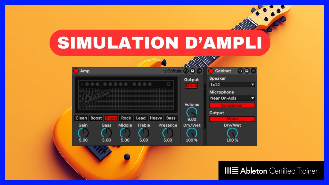 Simuler un ampli guitare et basse avec AMP l'effet de Live 12.