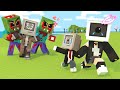 Monster School: The TVman Family Overcomes The Zombie Pandemic - Minecraft Animation