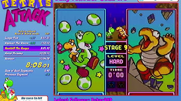 Tetris Attack - V-Hard Speedrun PB - 11:55