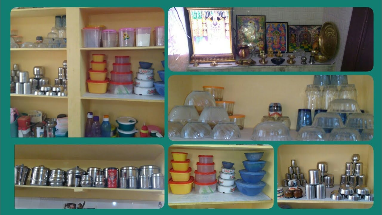 kitchen organising ideas in telugu|kitchen tour in telugu|kitchen