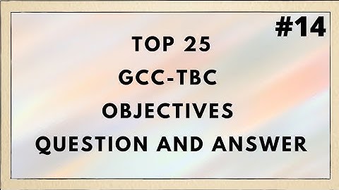 Top 25 GCC-TBC Objectives Question And Answer || Computer Typing || 30 & 40 Wpm|| Test #14