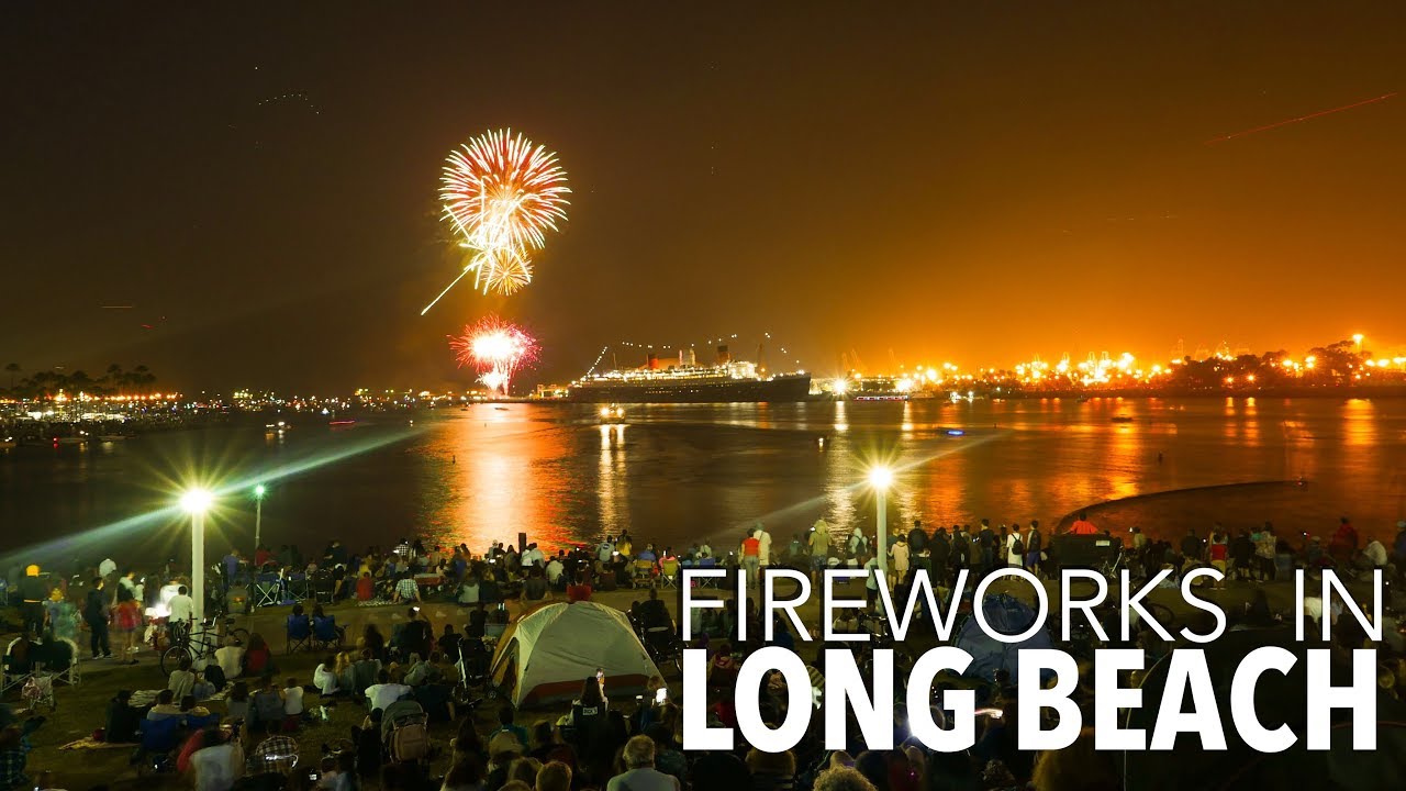 AMAZING FIREWORKS in Long Beach / Such a beautiful place / View of