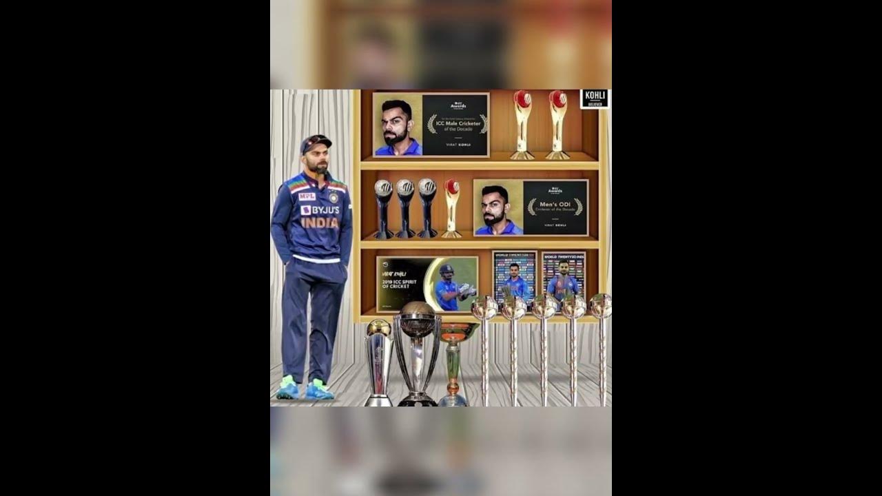 Virat kohli with trophies 🔥👑 shorts cricket viralvideo 