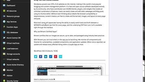 Microsoft Azure - Searching for Bitnami Wordpress