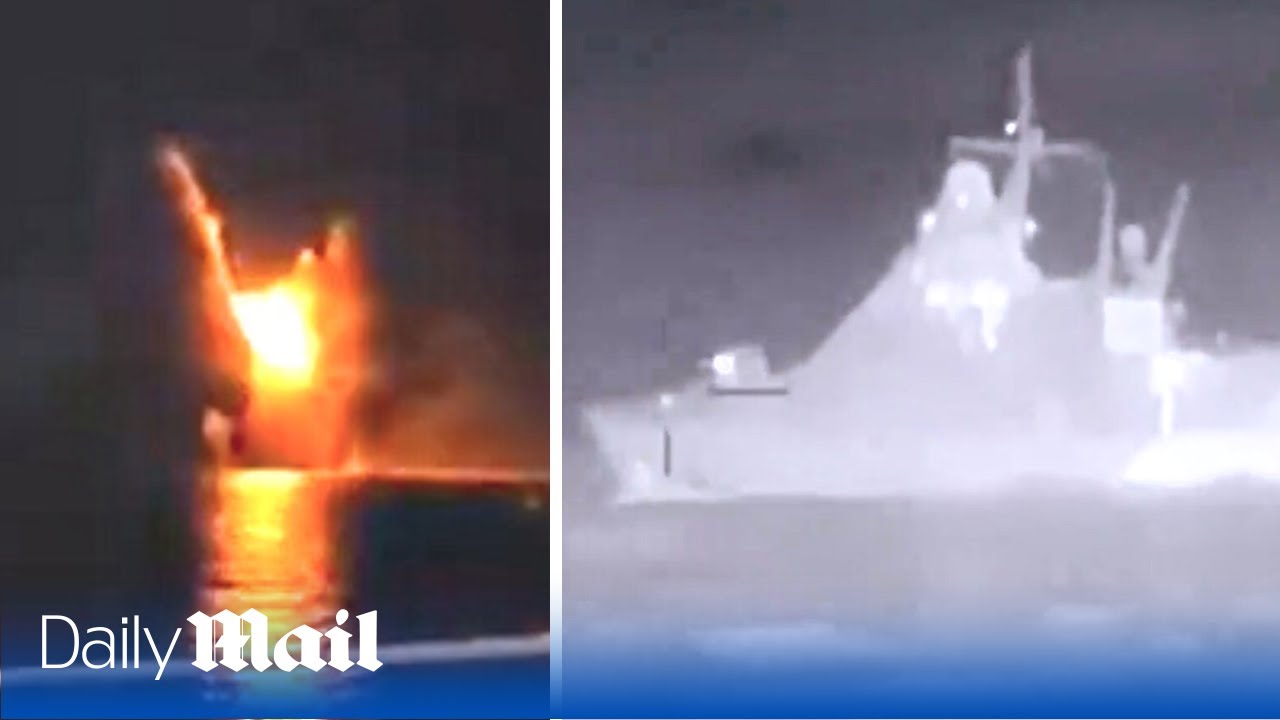 Russian warship ‘Sergei Kotov’ is sunk by Ukrainian boat drones in raid on Crimea