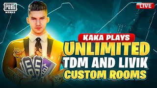 🔴LIVE CUSTOM ROOMS ONLY UC/CASH WOW+LIVIK - PUBG MOBILE -KAKA PLAYS