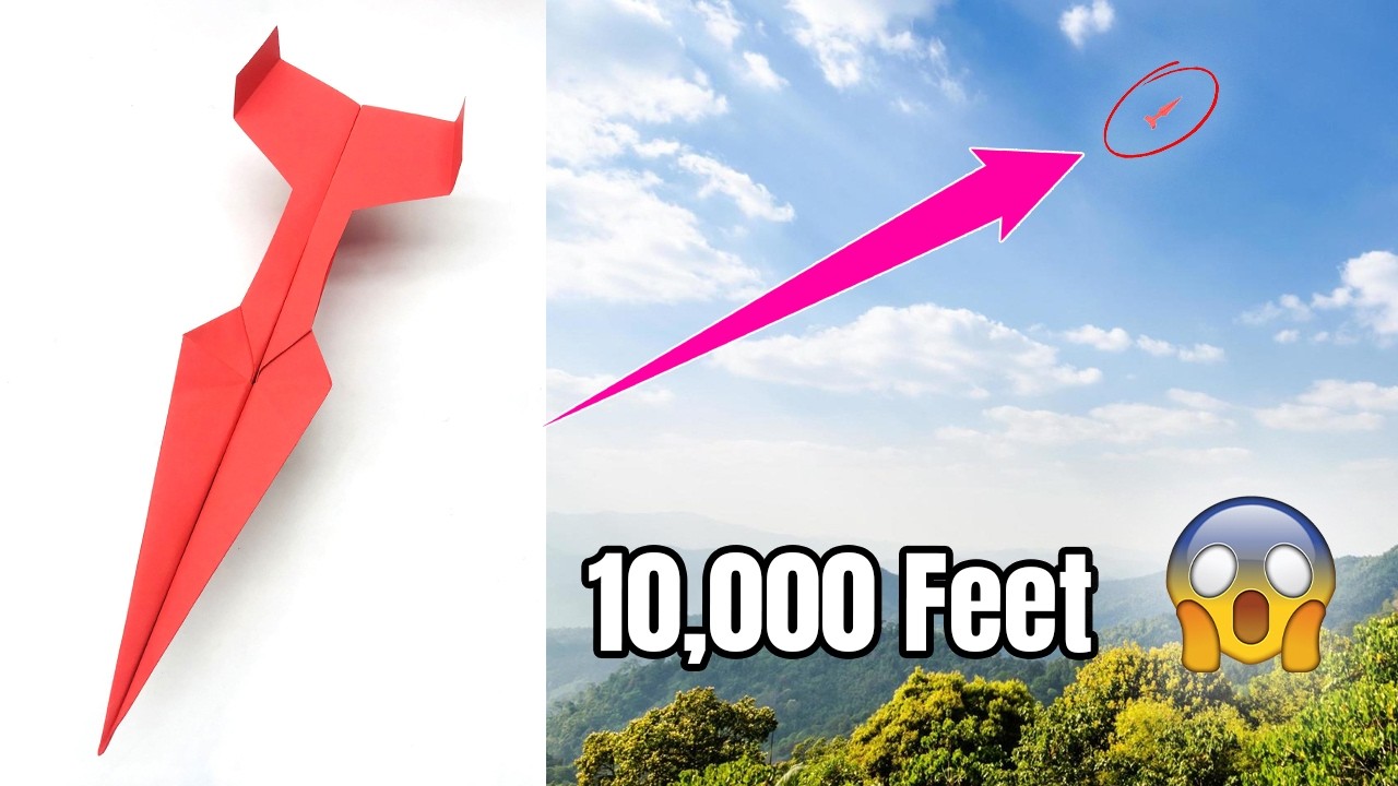 How to Make a BEST Paper Airplane that Flies Far 10,000 Feet | WORLD ...