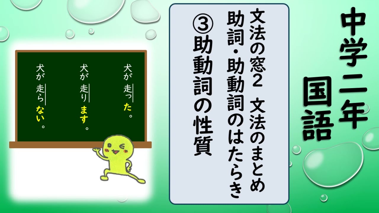 中２国語 文法の窓２ 文法のまとめ 助詞 助動詞のはたらき Youtube