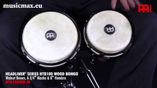 MEINL WOOD BONGOS HTB 100WB M | Sound demonstration | How to play bongos