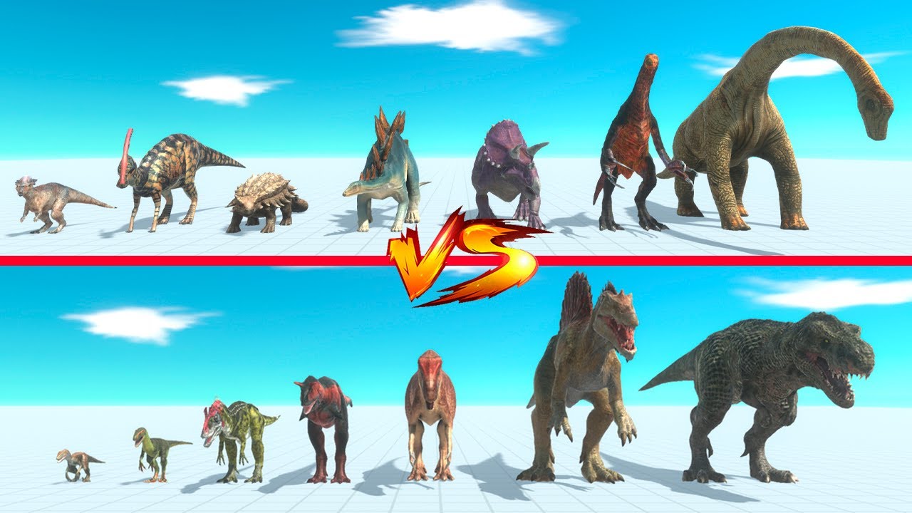 Carnivore Dinosaurs vs Herbivores Dinosaurs - Animal Revolt Battle Simulator