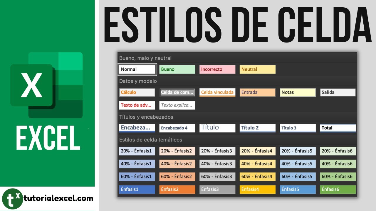 Estilos De Celda En Excel Youtube