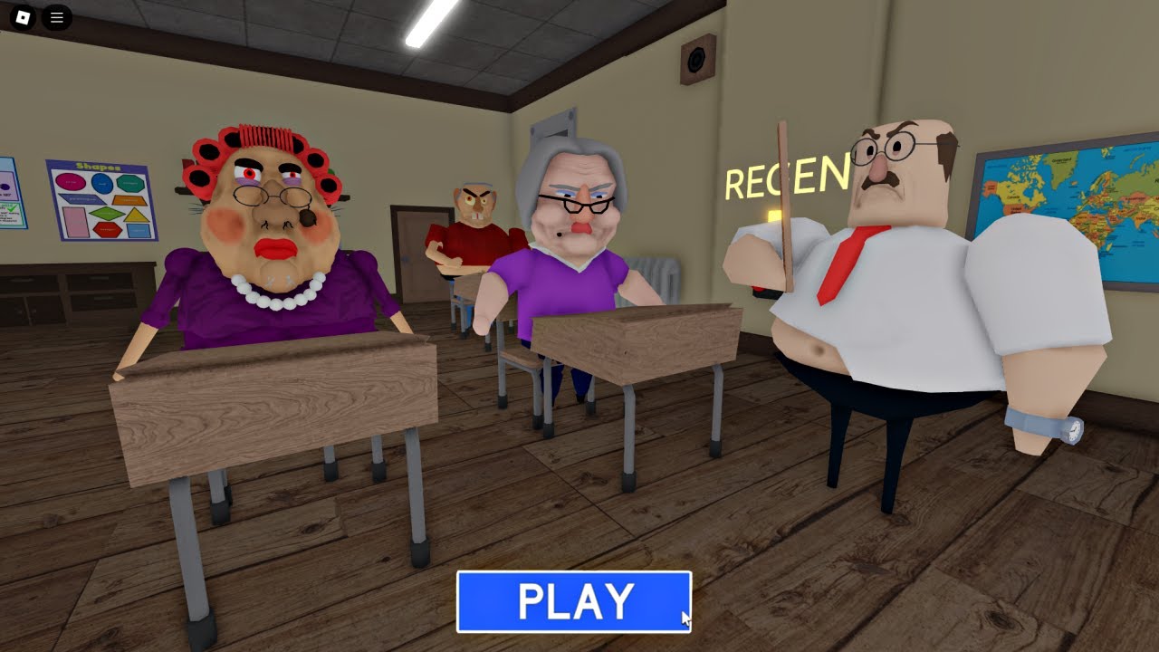 EVIL GRANDMA and BETTY FELL ASLEEP IN THE EVIL TEACHER'S CLASS? SCARY OBBY #roblox
