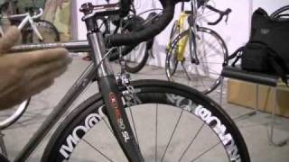 Interbike 2009 - Rikulau Bikes - 6.4 Titanium, Carbon Clincher Wheelset, bead blasted/sandblasted